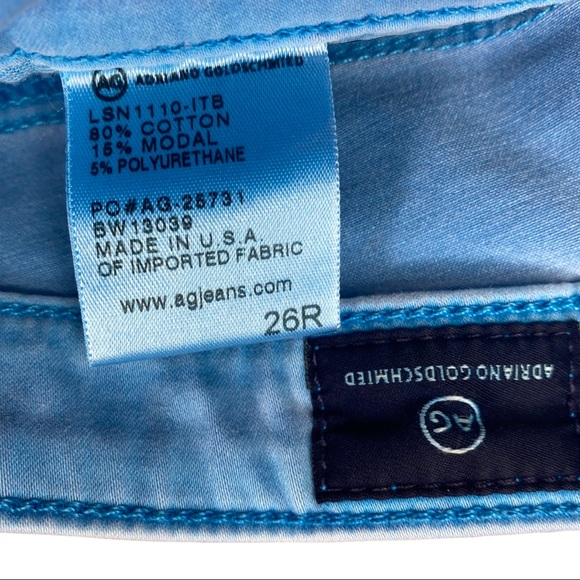 AG Adriano Goldschmied The Stilt Cigarette Leg Jeans 💙Laguna Blue - Picture 8 of 9